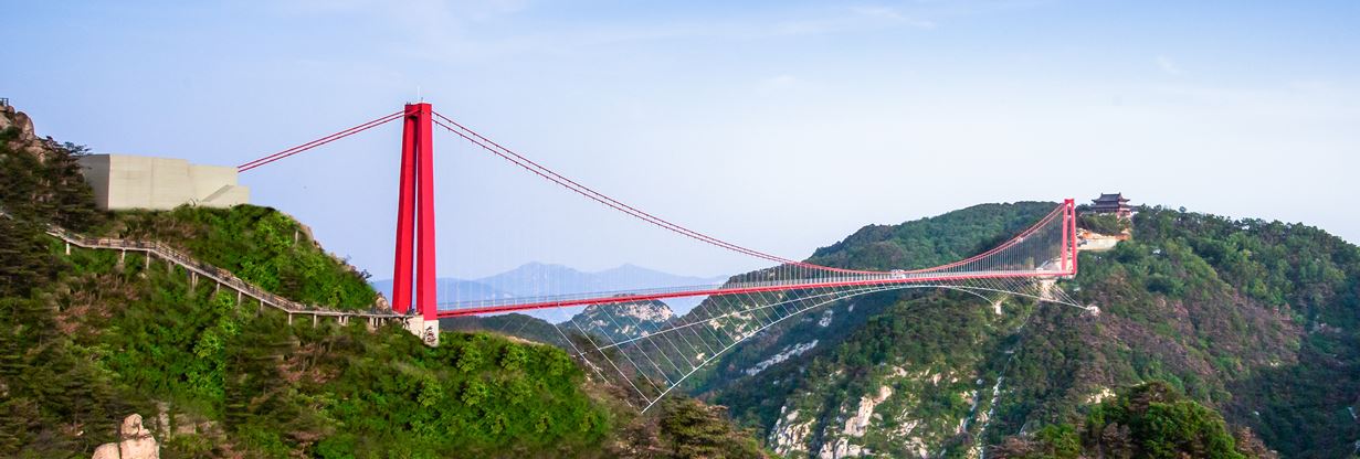 蒙山天蒙景区人行索桥